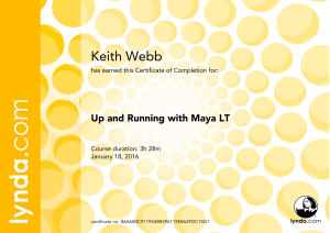 Up and Running with Maya LT